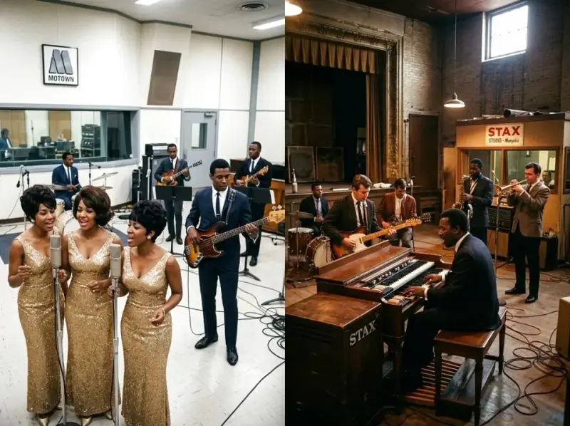 Soul lat 60. Różnice między szkołą Motown a Stax.