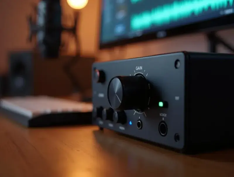 Przedwzmacniacz w interfejsie audio - klucz do profesjonalnej jakości nagrań w domowym studio.